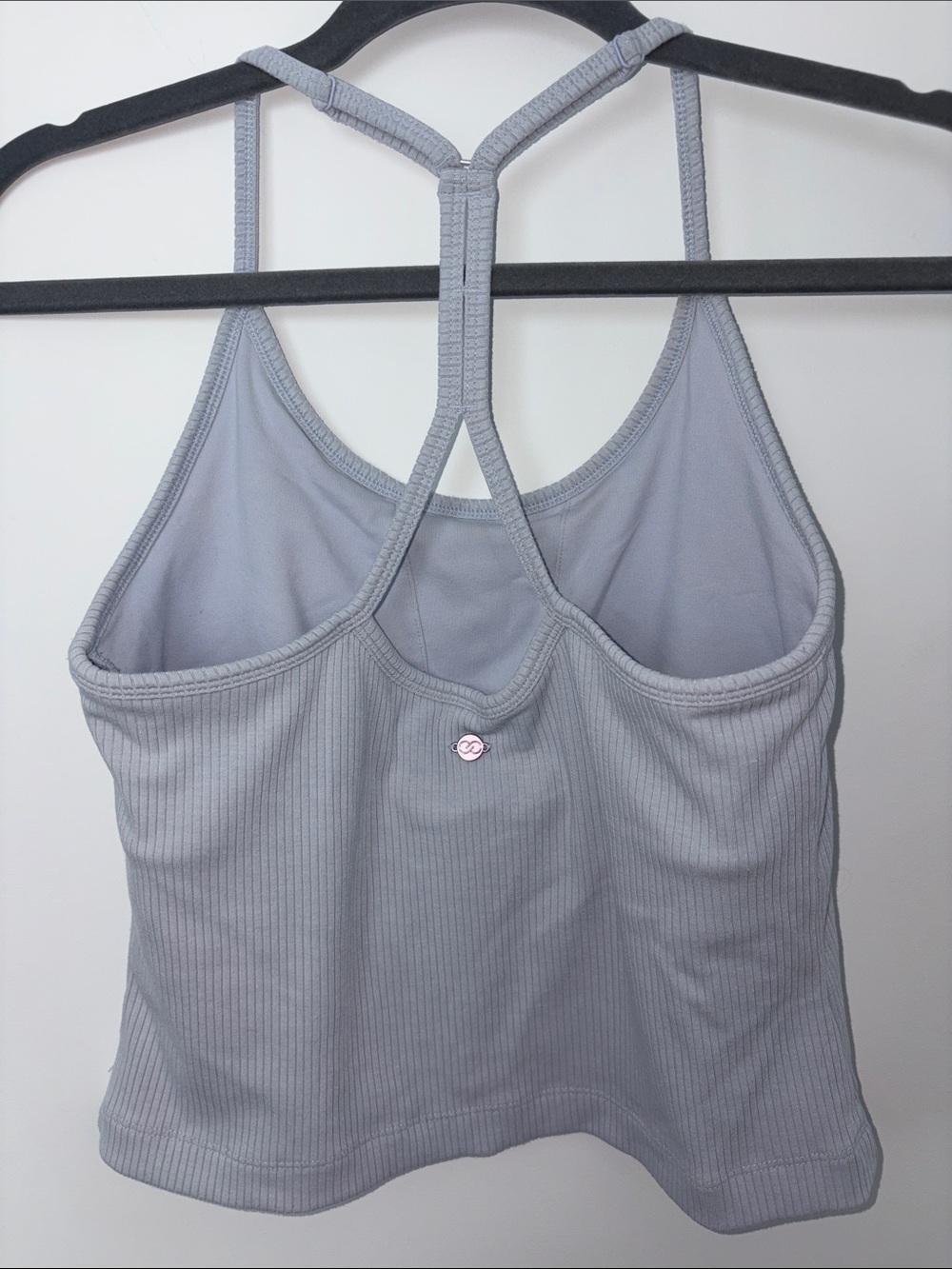 Calia Ribbed Racerback Tank with Shelf Bra - Picture 2 of 2